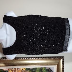 Vintage Beaded Sweater Knit Top